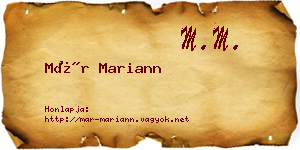 Már Mariann névjegykártya