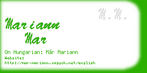 mariann mar business card