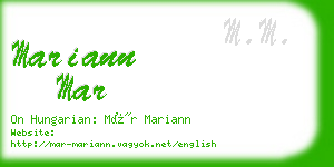 mariann mar business card